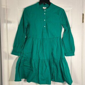 J. Crew Teal Button-Up Mini Dress